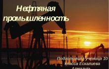 Презентация на тему нефтяная промышленность